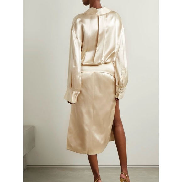 The Attico Sexy Sophistication Midi Dress with Slit - Picture 3 of 4